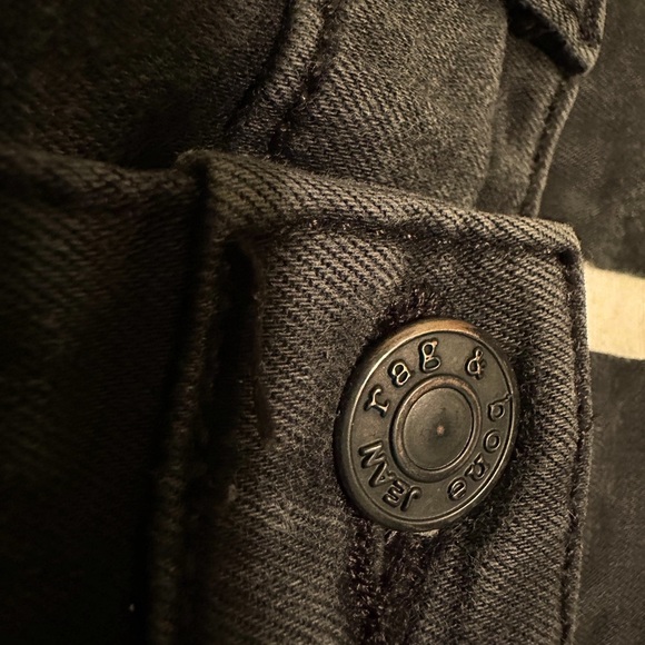 rag & bone JEAN legging 25 - 0 - 2 Black Super Stretch zip fly mid-rise - Picture 10 of 10